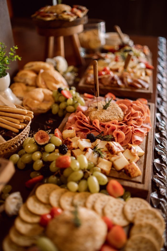 Mastering the First Impression: Your intriguing post title goes here Elegant charcuterie board with cheese, fruit, and meats, perfect for weddings.